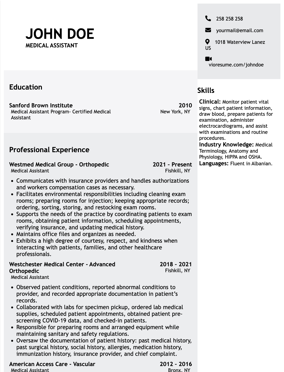 MEDICAL ASSISTANT