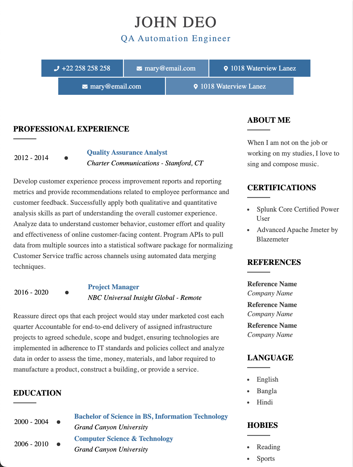 QA automation Modern design